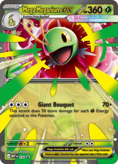 Mega Meganium ex #34 Jumbo Cards