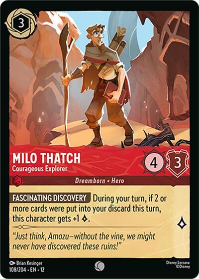 Milo Thatch - Courageous Explorer #108 Wilds Unknown