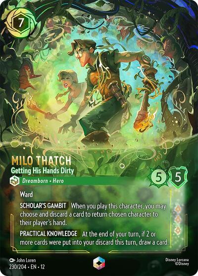 Milo Thatch - Getting His Hands Dirty (Enchanted) #230 Wilds Unknown