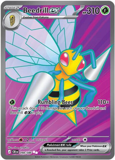 Beedrill ex #98 Chaos Rising