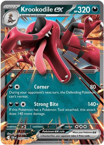 Krookodile ex #55 Chaos Rising