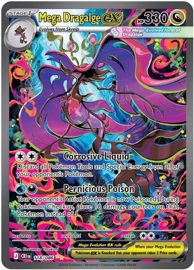 Mega Dragalge ex #118 Chaos Rising