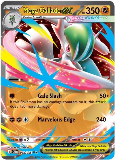 Mega Gallade ex #48 Chaos Rising