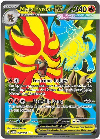 Mega Pyroar ex #99 Chaos Rising