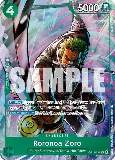 Roronoa Zoro (Premium Card Collection -Best Selection Vol. 6-) #OP13-037 One Piece Promotion Cards