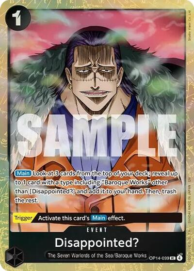 Disappointed? (Premium Card Collection -Best Selection Vol. 6-) #OP14-099 One Piece Promotion Cards