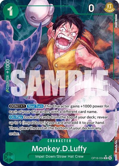 Monkey.D.Luffy (Alternate Art) #OP16-034 The Time of Battle
