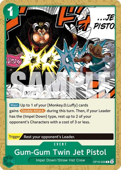 Gum-Gum Twin Jet Pistol #OP16-039 The Time of Battle