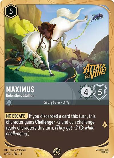 Maximus - Relentless Stallion #8 Disney Lorcana Promo Cards