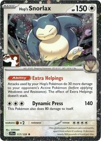 Hop's Snorlax #117 Prize Pack Series Cards