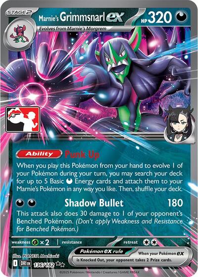 Marnie's Grimmsnarl ex #136 Prize Pack Series Cards