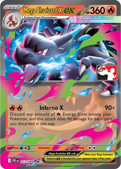 Mega Charizard X ex #13 Prize Pack Series Cards