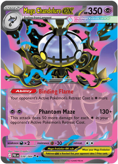 Mega Chandelure ex #38 Pitch Black
