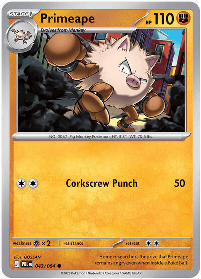 Primeape #43 Pitch Black