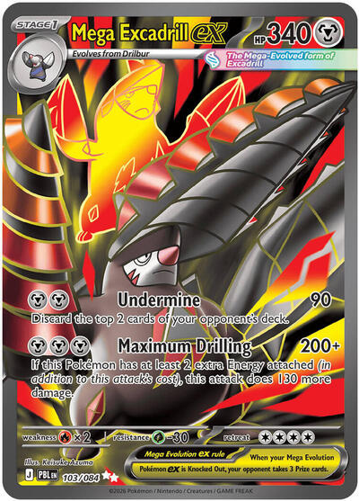 Mega Excadrill ex #103 Pitch Black