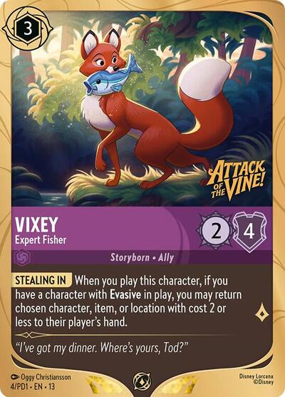 Vixey - Expert Fisher #4 Disney Lorcana Promo Cards