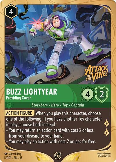 Buzz Lightyear - Providing Cover (Prerelease Promo) #5 Disney Lorcana Promo Cards