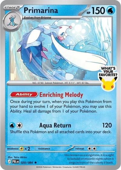 Primarina #20 Miscellaneous Cards & Products