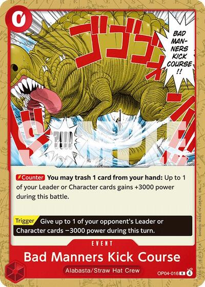 Bad Manners Kick Course #OP04-016 Starter Deck 31: RED Monkey.D.Luffy