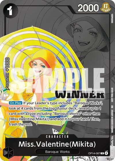 Miss.Valentine(Mikita) (Winner Pack 2026 Vol. 3) #OP14-087 One Piece Promotion Cards