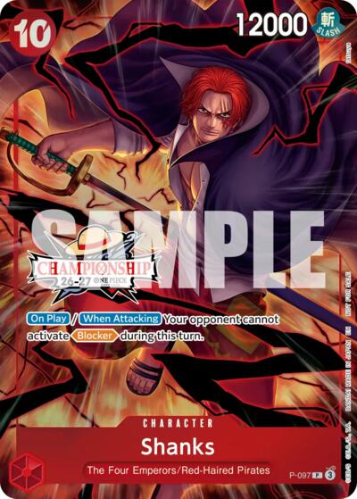 Shanks (CS 26-27 Event Pack Finalist Ver.) #P-097 One Piece Promotion Cards