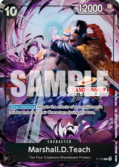 Marshall.D.Teach (CS 26-27 Event Pack Finalist Ver.) #P-100 One Piece Promotion Cards