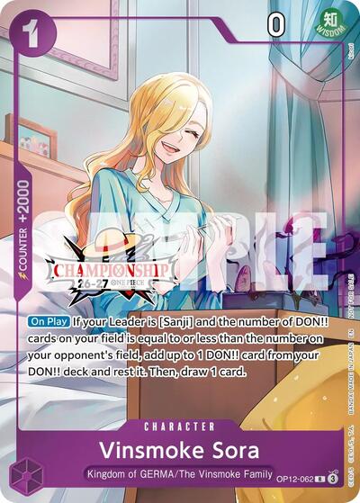 Vinsmoke Sora (CS 26-27 Celebration Pack) #OP12-062 One Piece Promotion Cards