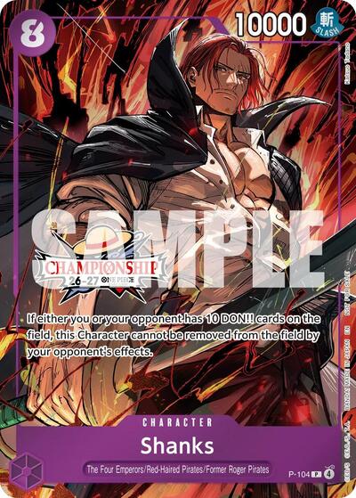 Shanks (CS 26-27 Celebration Pack) #P-104 One Piece Promotion Cards