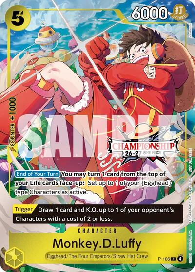 Monkey.D.Luffy (CS 26-27 Celebration Pack) #P-106 One Piece Promotion Cards