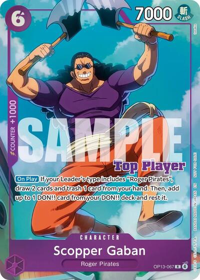 Scopper Gaban (CS 26-27 Top Player Pack Vol. 1) #OP13-067 One Piece Promotion Cards