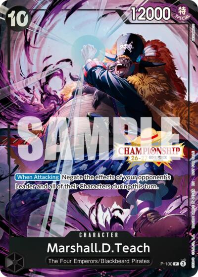 Marshall.D.Teach (CS 26-27 Event Pack) #P-100 One Piece Promotion Cards