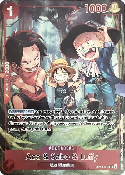Ace & Sabo & Luffy (English Version 3rd Anniversary Set) #OP13-007 One Piece Promotion Cards