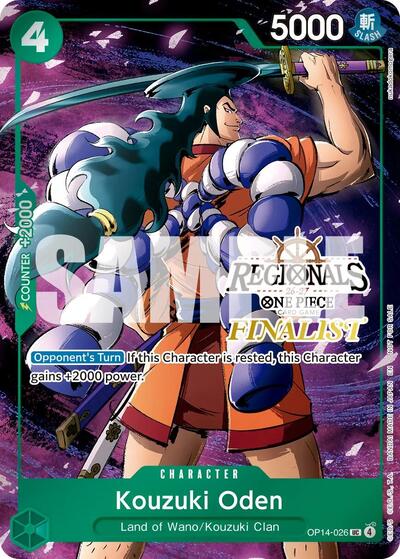 Kouzuki Oden (Regionals Finalist Card Set 26-27 Vol.2) #OP14-026 One Piece Promotion Cards