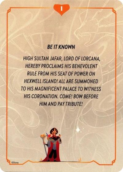 Reign of Jafar Lore Card (1 of 19) #promo Reign of Jafar