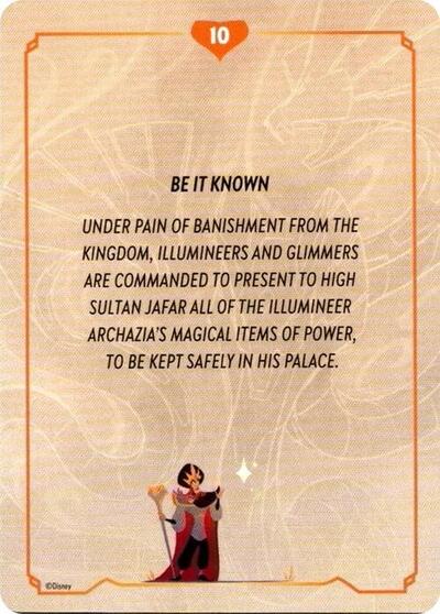 Reign of Jafar Lore Card (10 of 19) #promo Reign of Jafar