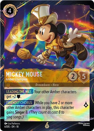 Mickey Mouse - Amber Champion #6 Disney Lorcana Promo Cards