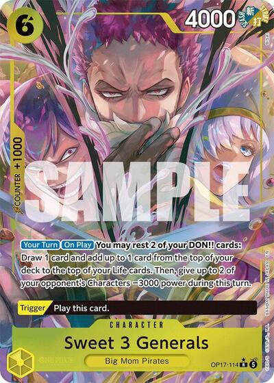 Sweet 3 Generals (Alternate Art) #OP17-114 The World's Strongest Warriors