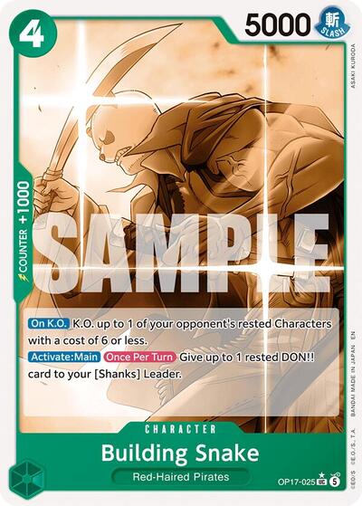 Building Snake (Pandaman Art) #OP17-025 The World's Strongest Warriors