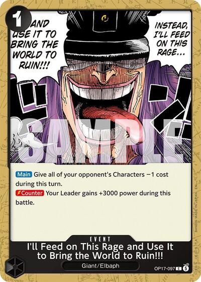I'll Feed on This Rage and Use It to Bring the World to Ruin!!! #OP17-097 The World's Strongest Warriors