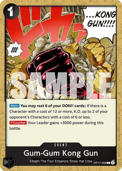 Gum-Gum Kong Gun #OP17-098 The World's Strongest Warriors