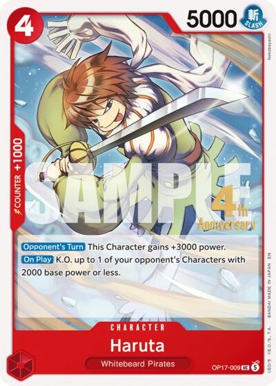Haruta #OP17-009 The World's Strongest Warriors Release Event Cards