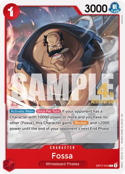 Fossa #OP17-010 The World's Strongest Warriors Release Event Cards