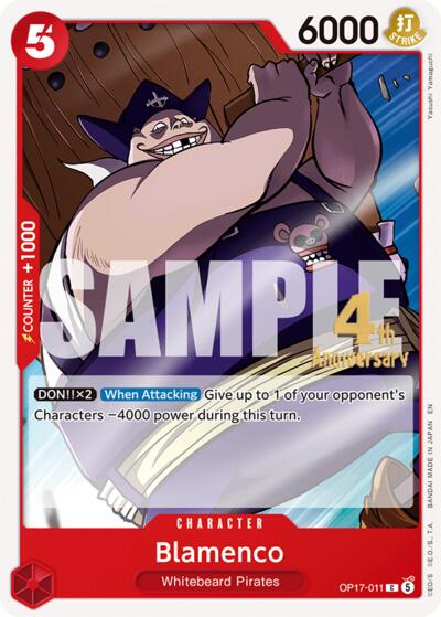 Blamenco #OP17-011 The World's Strongest Warriors Release Event Cards