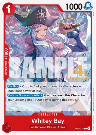 Whitey Bay #OP17-014 The World's Strongest Warriors Release Event Cards