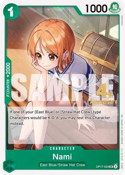 Nami #OP17-023 The World's Strongest Warriors Release Event Cards