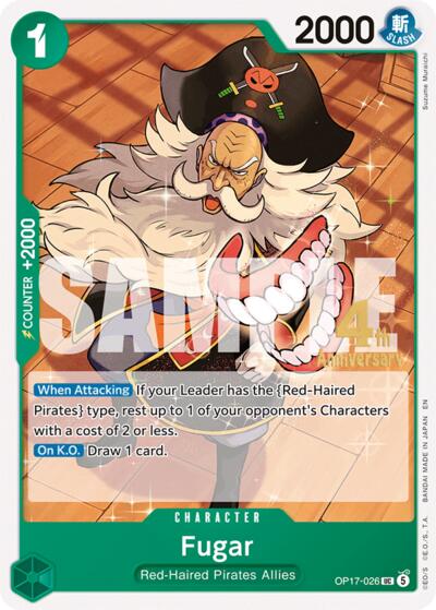 Fugar #OP17-026 The World's Strongest Warriors Release Event Cards