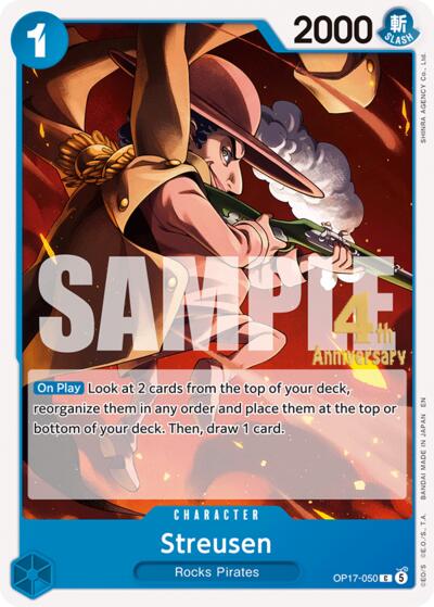 Streusen #OP17-050 The World's Strongest Warriors Release Event Cards