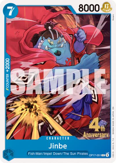Jinbe #OP17-051 The World's Strongest Warriors Release Event Cards