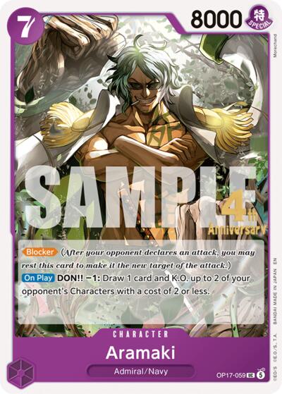 Aramaki #OP17-059 The World's Strongest Warriors Release Event Cards