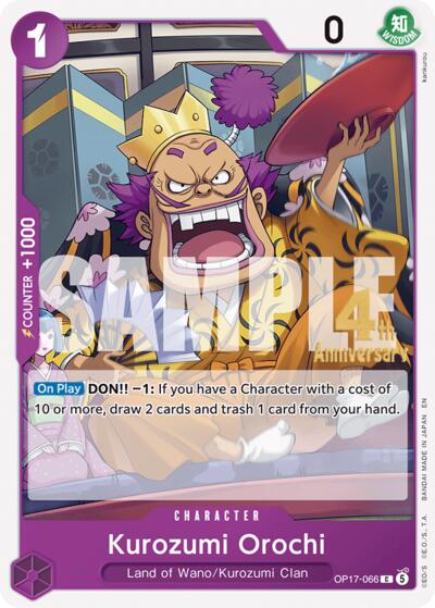 Kurozumi Orochi #OP17-066 The World's Strongest Warriors Release Event Cards